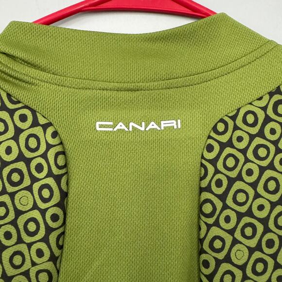 Canari Men's Multi Pocket Cycling Half Zip Pullover Top Approx Size Medium Green - Picture 8 of 8